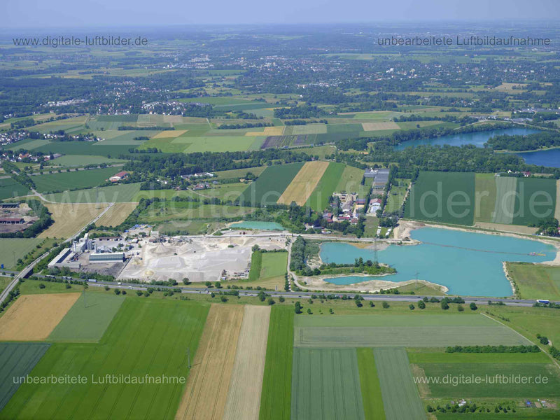 Luftaufnahme Baggersee in Allach | Oberbayern, Bayern