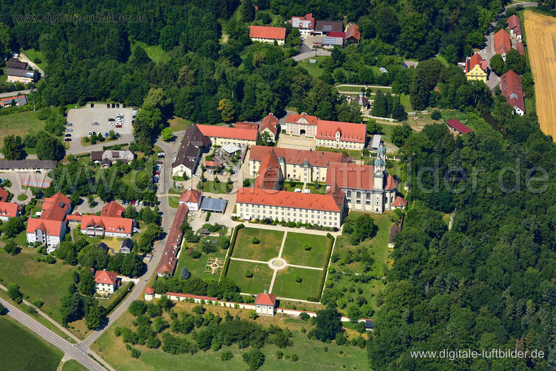 Luftaufnahme Kloster Holzen in Allmannshofen | Schwaben, Bayern