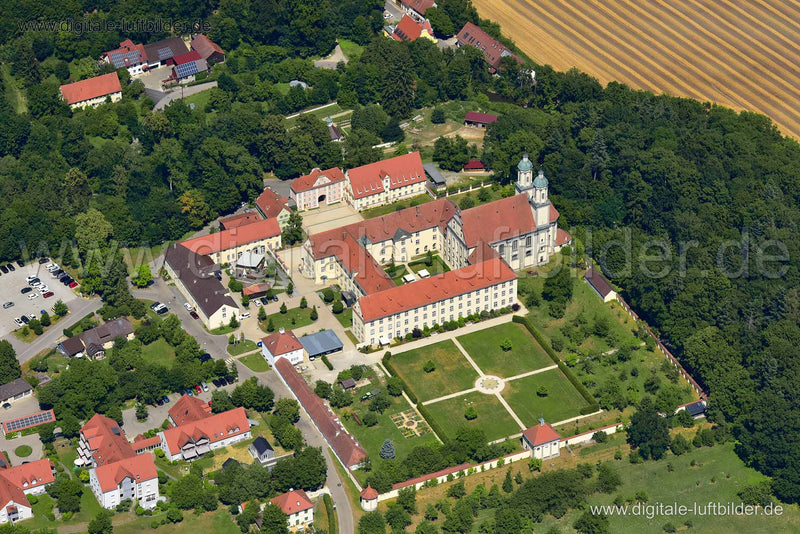 Luftaufnahme Kloster Holzen in Allmannshofen | Schwaben, Bayern