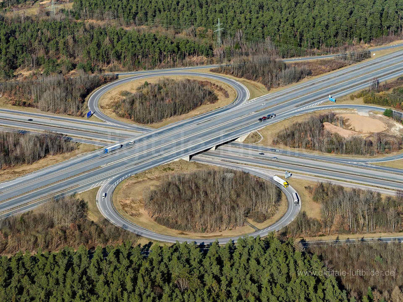 Luftaufnahme Autobahnkreuz Altdorf in Altdorf | Mittelfranken, Bayern