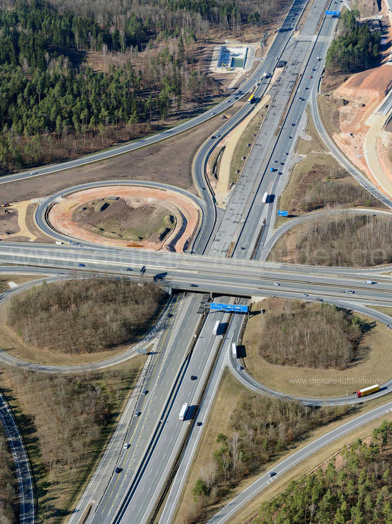 Luftaufnahme Autobahnkreuz Altdorf in Altdorf | Mittelfranken, Bayern