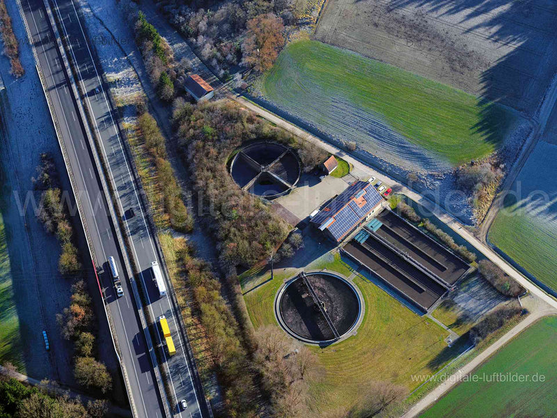 Luftaufnahme Klärbecken bei Altdorf / Rasch in Altdorf | Oberpfalz, Bayern