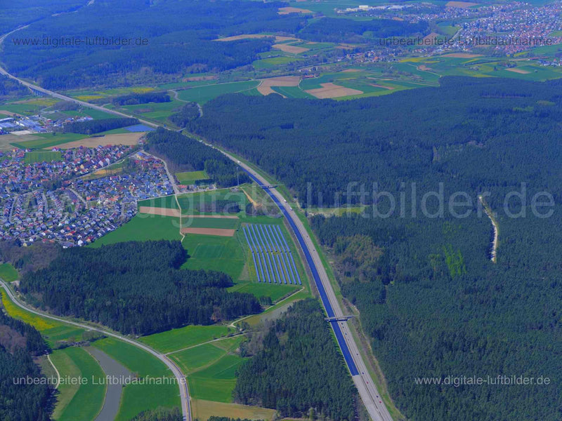Luftaufnahme A6 bei Amberg in Amberg | Oberpfalz, Bayern