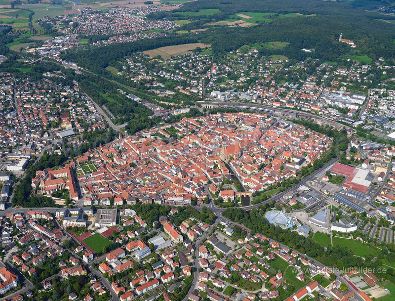 Luftbild Amberg – historische Altstadt in der Oberpfalz