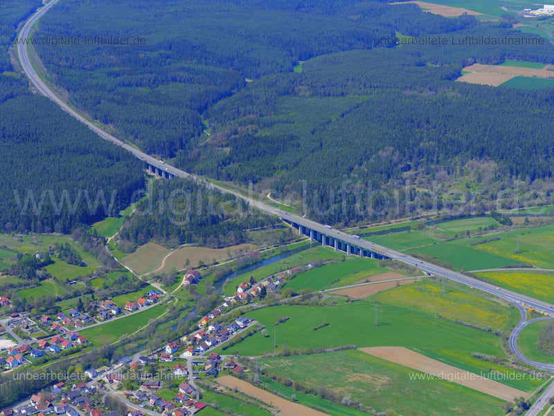 Luftaufnahme Autobahn A6 Amberg-Süd in Amberg | Oberpfalz, Bayern
