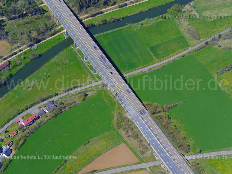 Luftaufnahme Autobahn A6 Amberg-Süd in Amberg | Oberpfalz, Bayern