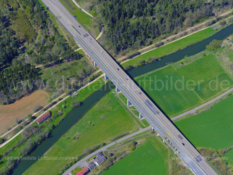 Luftaufnahme Autobahn A6 Amberg-Süd in Amberg | Oberpfalz, Bayern