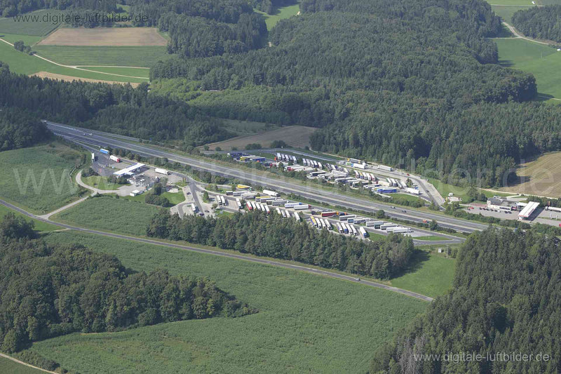 Luftaufnahme Raststätte Oberpfälzer Alb in Amberg | Oberpfalz, Bayern