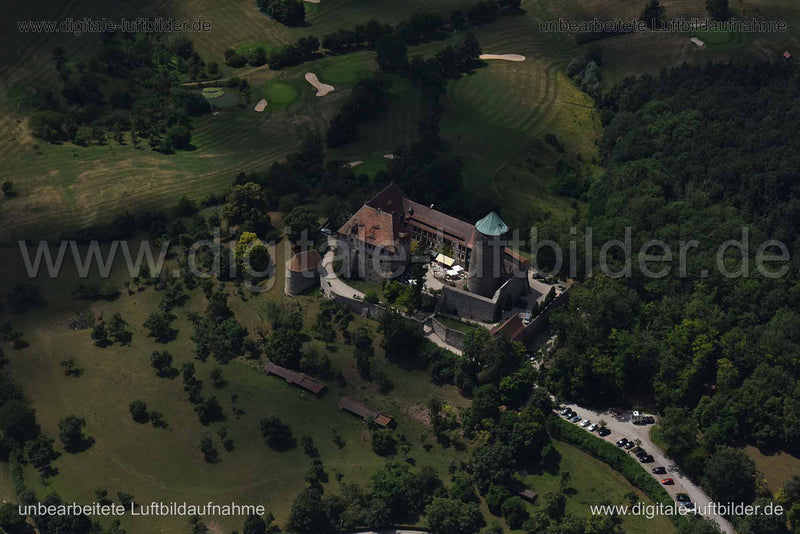Luftaufnahme Burg Colmberg in Ansbach | Mittelfranken, Bayern