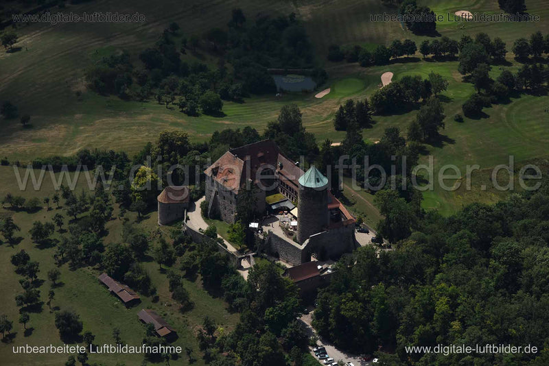 Luftaufnahme Burg Colmberg in Ansbach | Mittelfranken, Bayern