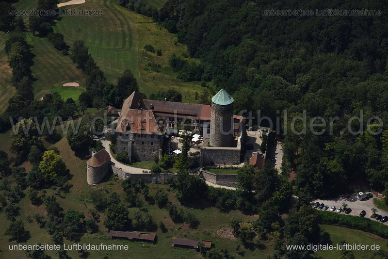 Luftaufnahme Burg Colmberg in Ansbach | Mittelfranken, Bayern