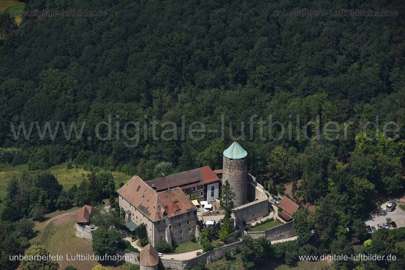 Luftaufnahme Burg Colmberg in Ansbach | Mittelfranken, Bayern