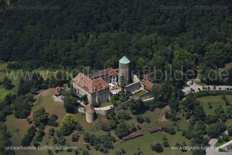 Luftaufnahme Burg Colmberg in Ansbach | Mittelfranken, Bayern