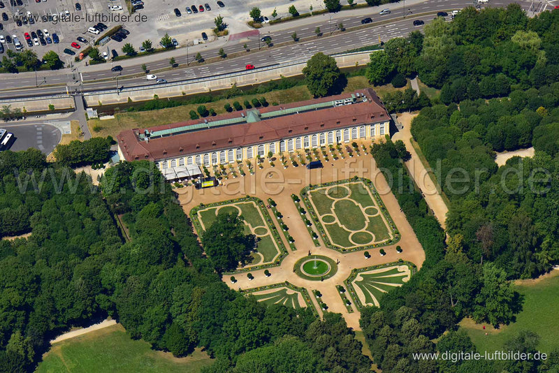 Luftaufnahme Hofgarten in Ansbach | Mittelfranken, Bayern