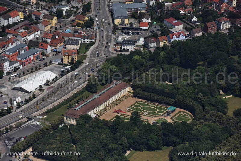 Luftaufnahme Orangerie in Ansbach | Mittelfranken, Bayern