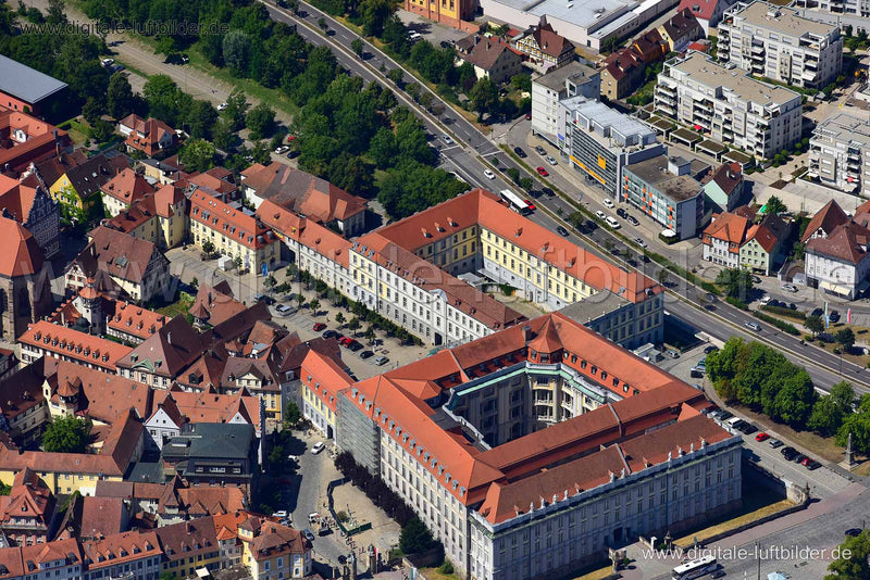 Luftaufnahme Residenz Ansbach in Ansbach | Mittelfranken, Bayern