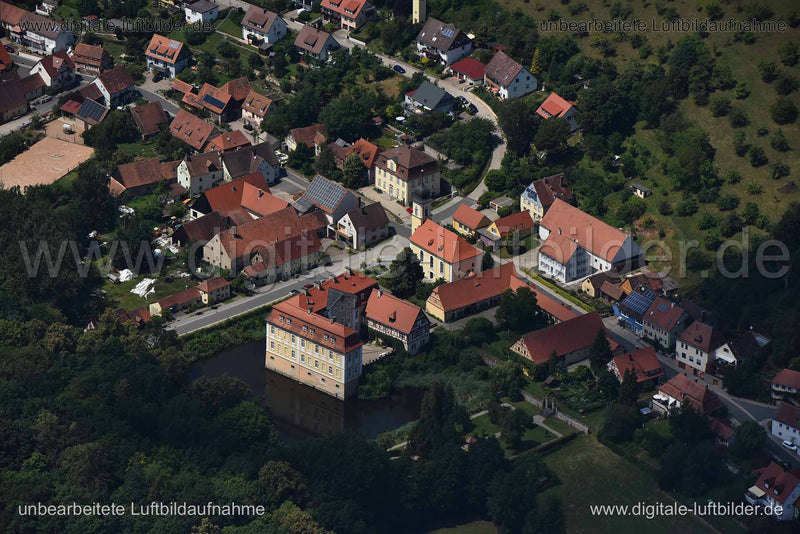 Luftaufnahme Schloss Rügland in Ansbach | Mittelfranken, Bayern