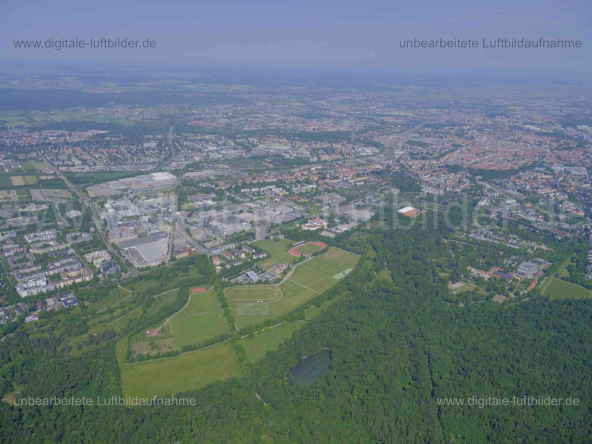 Luftaufnahme Augsburg in Augsburg | Schwaben, Bayern