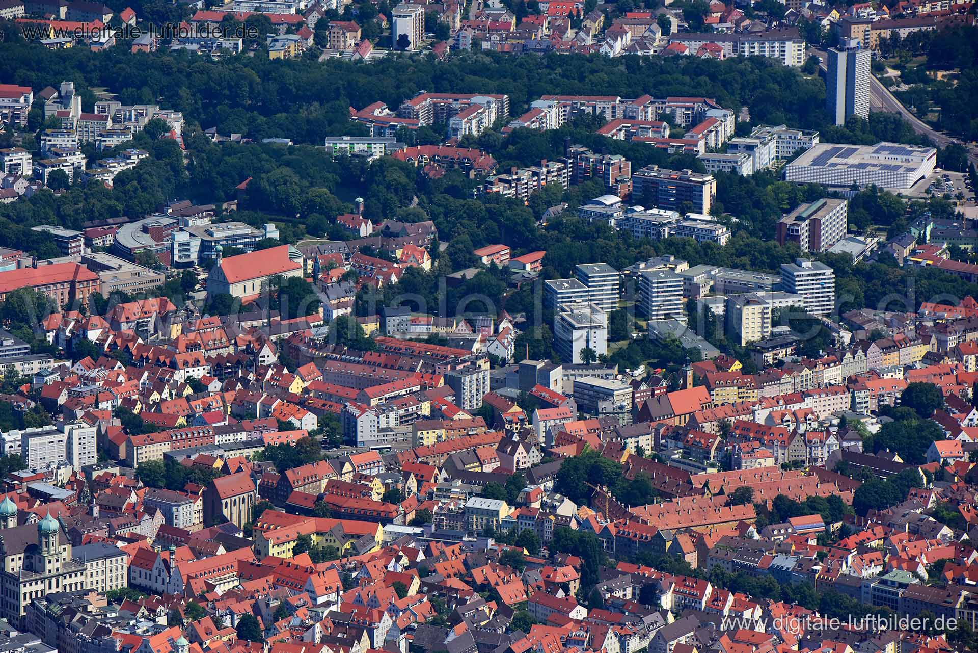 Luftaufnahme Augsburg in Augsburg | Schwaben, Bayern