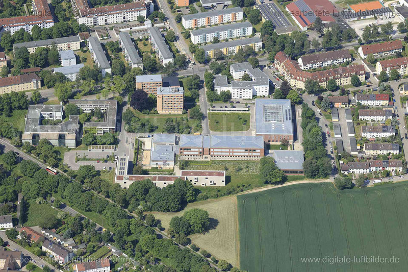 Luftaufnahme Bayernkolleg Augsburg in Augsburg | Schwaben, Bayern