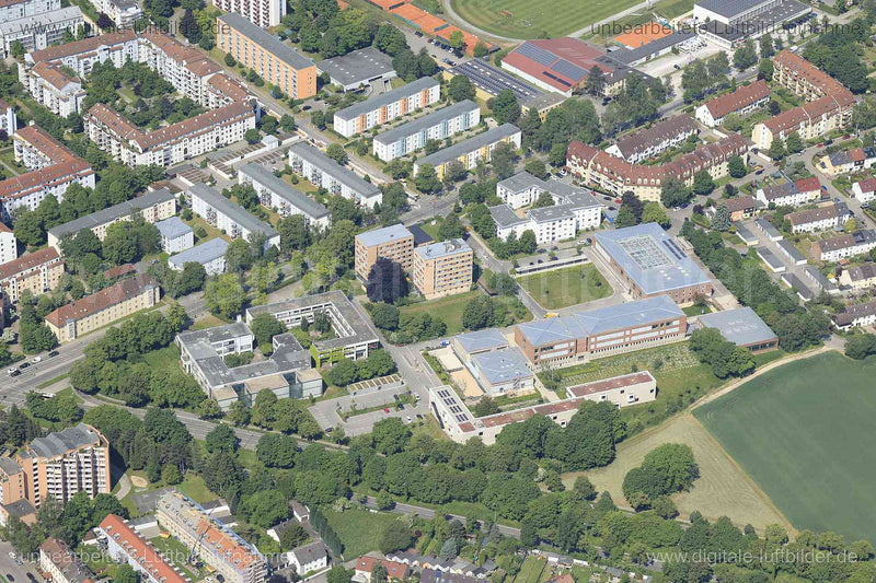 Luftaufnahme Bayernkolleg Augsburg in Augsburg | Schwaben, Bayern