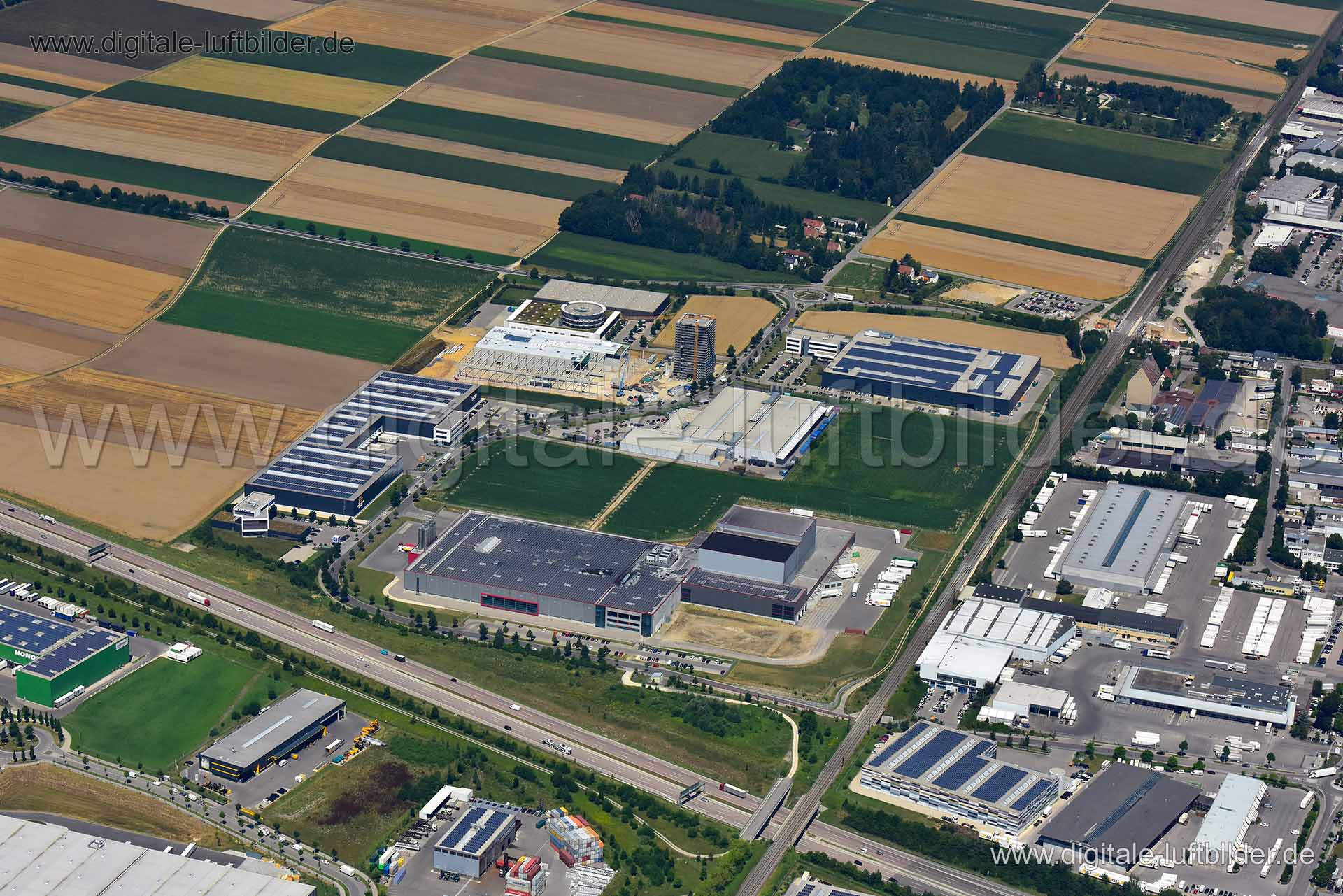 Luftaufnahme Gersthofen in Augsburg | Schwaben, Bayern