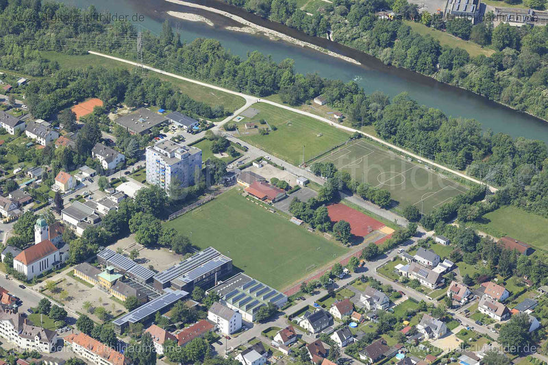 Luftaufnahme Sportgelände TSV Firnhaberau in Augsburg | Schwaben, Bayern