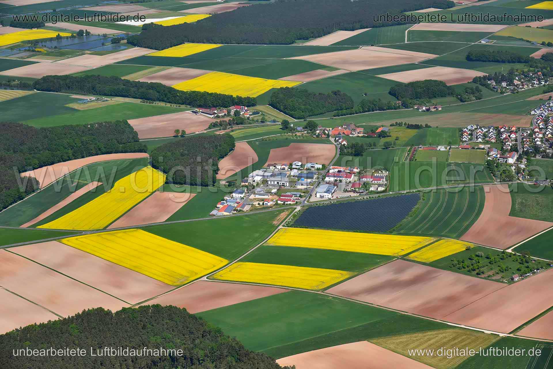 Luftaufnahme Gewerbegebiet Wirtshöhe in Aurachtal | Mittelfranken, Bayern