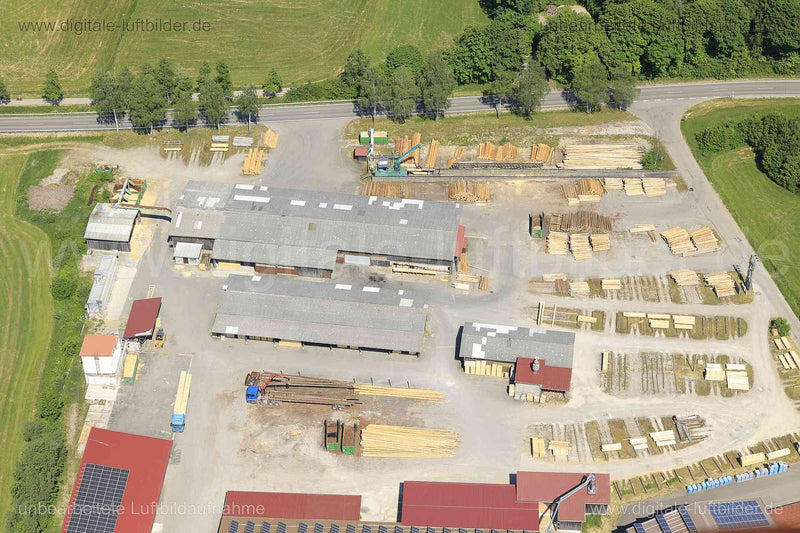 Luftaufnahme Sägewerk Bad Grönenbach in Bad Grönenbach | Schwaben, Bayern