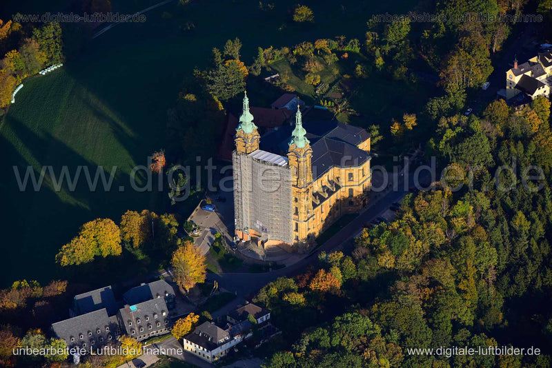 Luftaufnahme Basilika Vierzehnheiligen in Bad Staffelstein | Oberfranken, Bayern