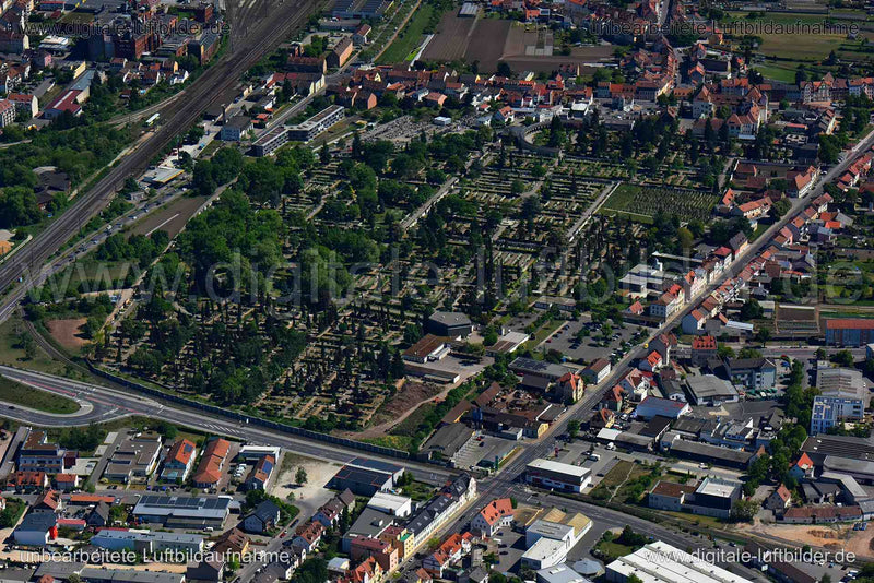 Luftaufnahme Friedhof in Bamberg | Oberfranken, Bayern