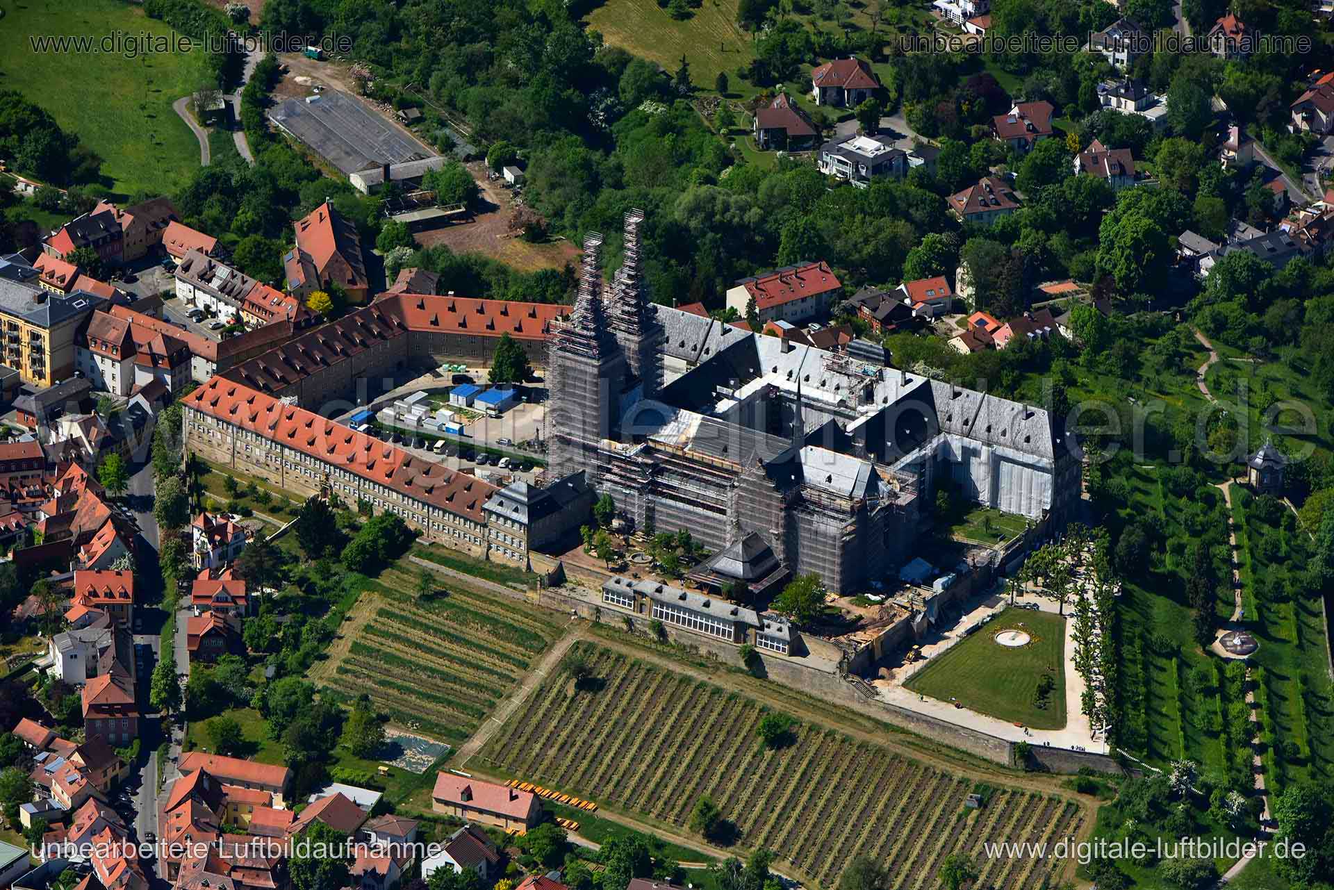 Luftaufnahme Kloster Michelsberg in Bamberg | Oberfranken, Bayern