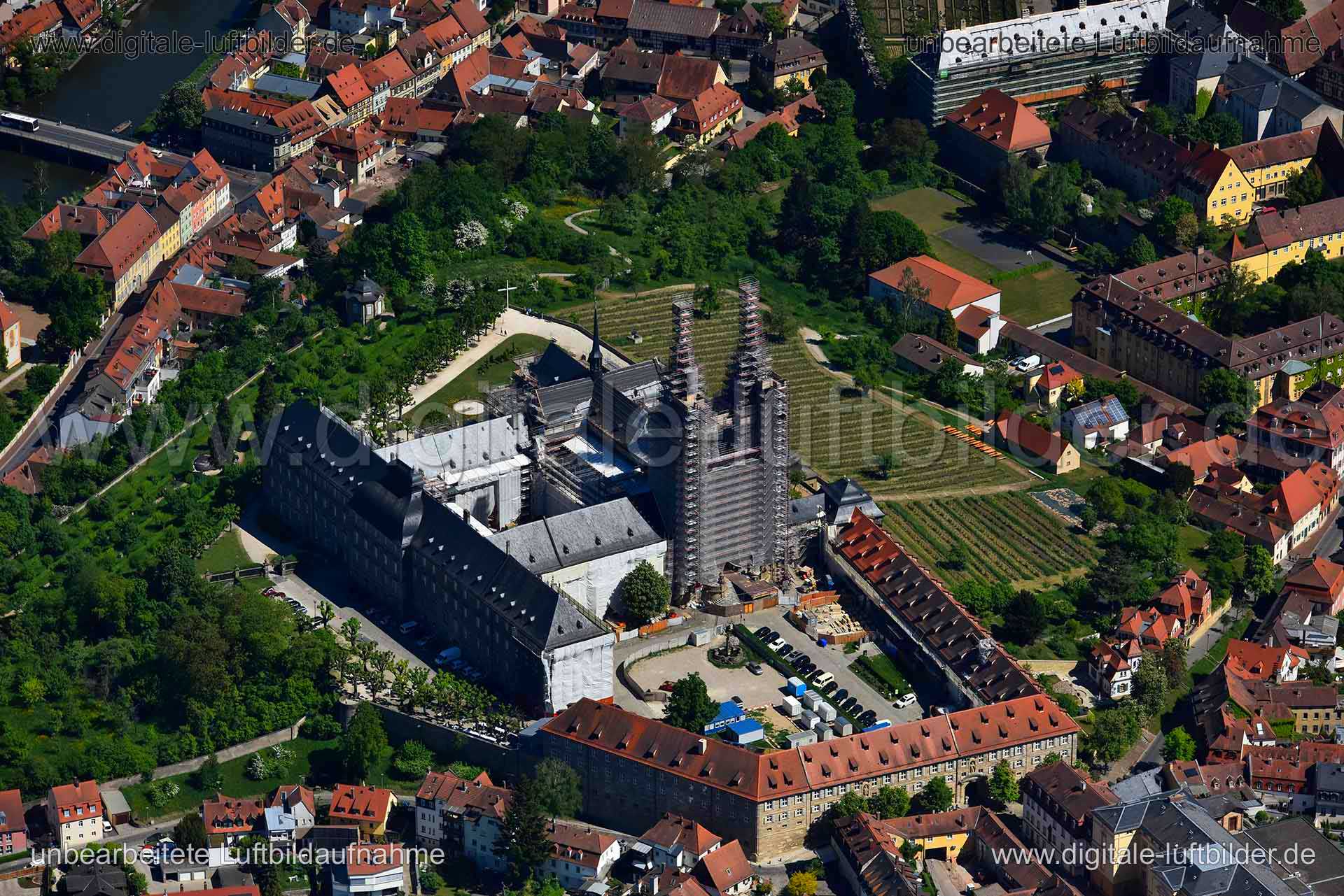 Luftaufnahme Kloster Michelsberg in Bamberg | Oberfranken, Bayern