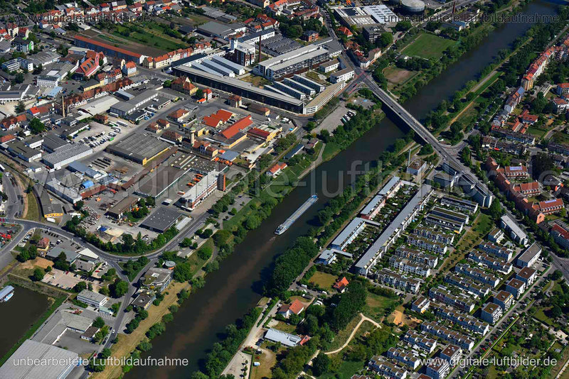 Luftaufnahme Regnitz in Bamberg | Oberfranken, Bayern