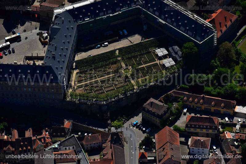 Luftaufnahme Rosengarten in Bamberg | Oberfranken, Bayern