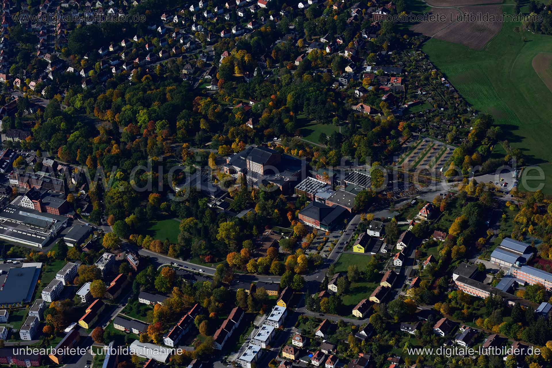 Luftaufnahme Bayreuther Festspielhaus in Bayreuth | Oberfranken, Bayern