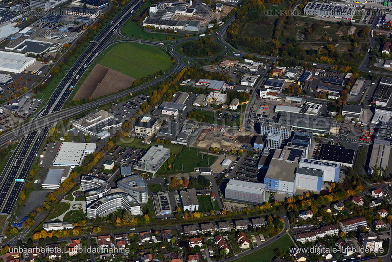 Luftaufnahme Gewerbegebiet in Bayreuth | Oberfranken, Bayern