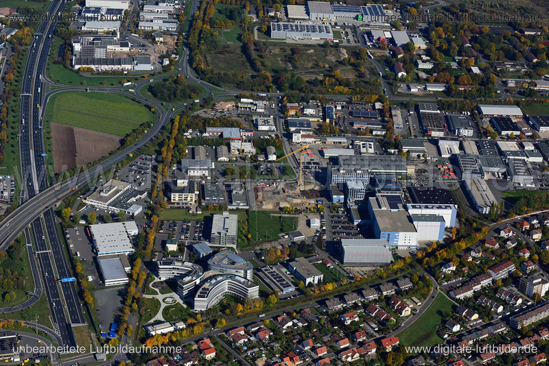Luftaufnahme Gewerbegebiet in Bayreuth | Oberfranken, Bayern