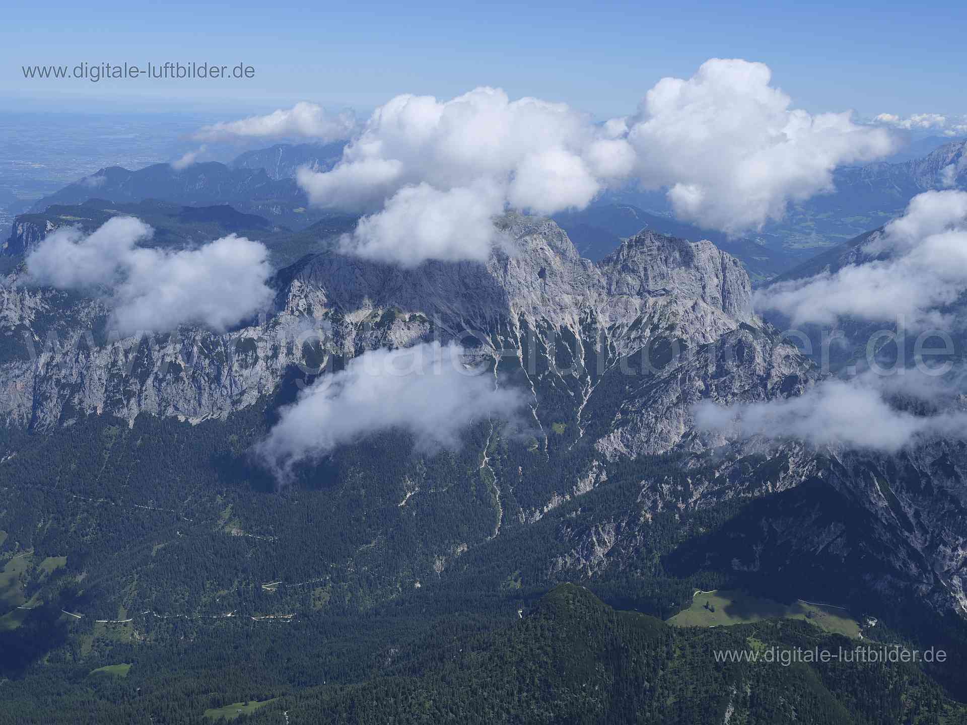 Luftaufnahme Alpen in Berchtesgaden | Oberbayern, Bayern
