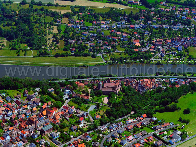 Luftaufnahme Burg Rothenfels in Bergrothenfels | Unterfranken, Bayern