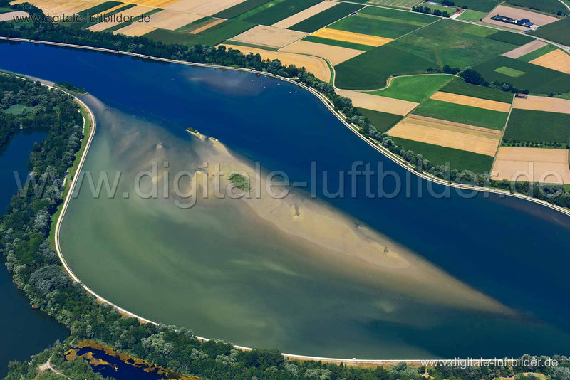 Luftaufnahme Donau bei Bertoldsheim in Bertoldsheim | Oberbayern, Bayern
