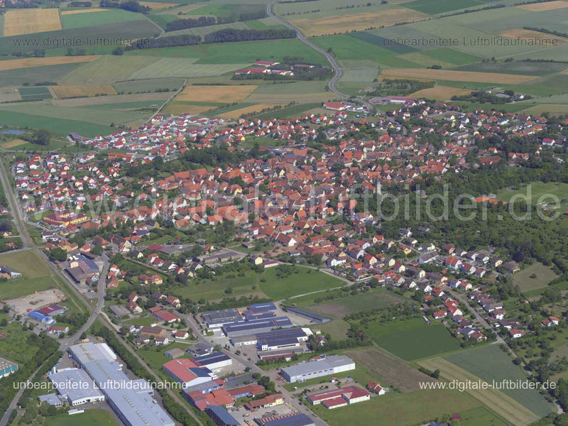 Luftaufnahme Burgbernheim in Burgbernheim | Mittelfranken, Bayern