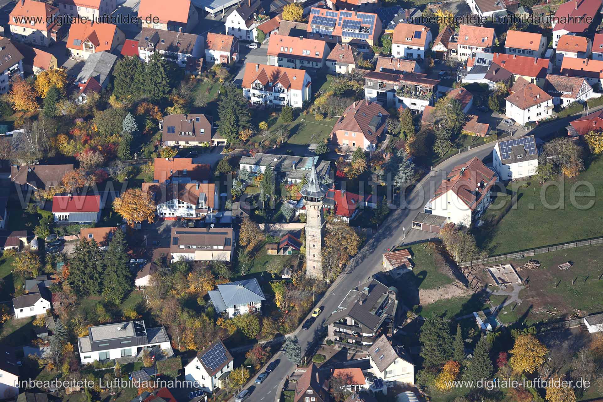 Luftaufnahme Aussichtsturm in Cadolzburg | Mittelfranken, Bayern