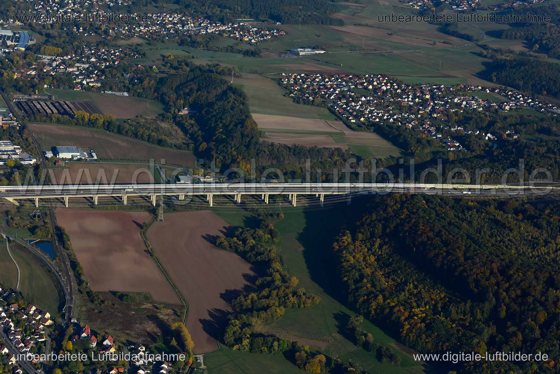 Luftaufnahme Itztalbrücke in Coburg | Oberfranken, Bayern