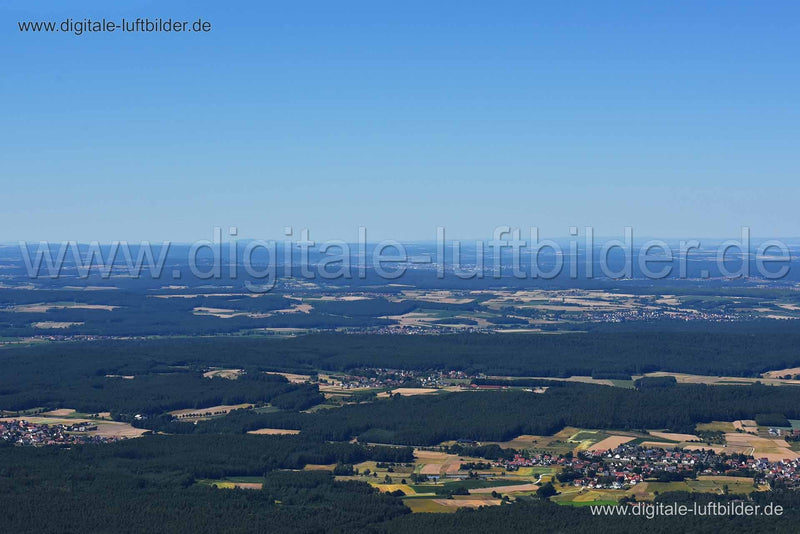 Luftaufnahme Panorama Richtung Norden in Coburg | Oberfranken, Bayern