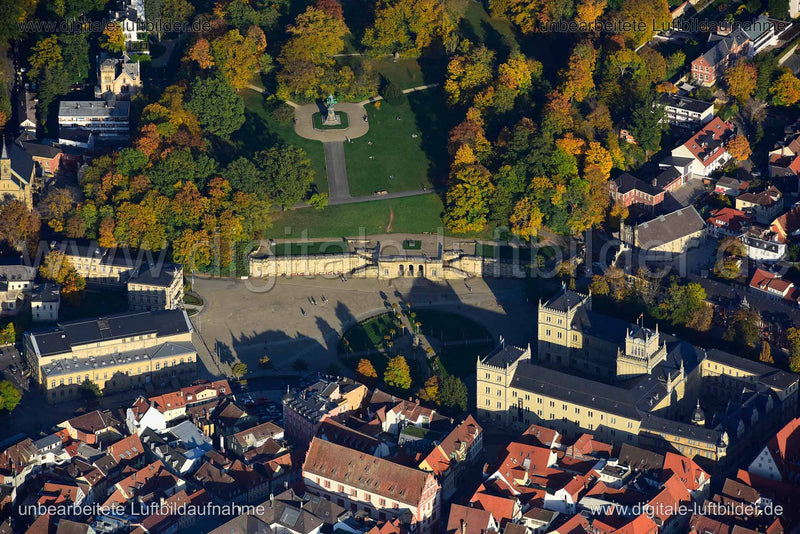 Luftaufnahme Schlossplatz in Coburg | Oberfranken, Bayern