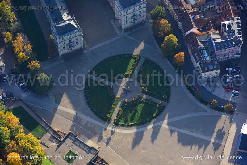 Luftaufnahme Schlossplatz in Coburg | Oberfranken, Bayern