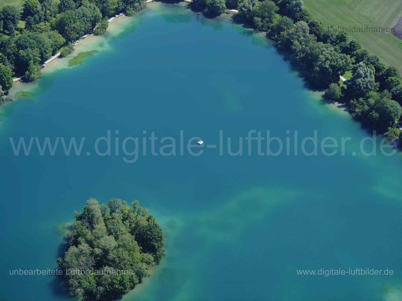 Luftaufnahme Waldschwaigsee in Dachau | Oberbayern, Bayern