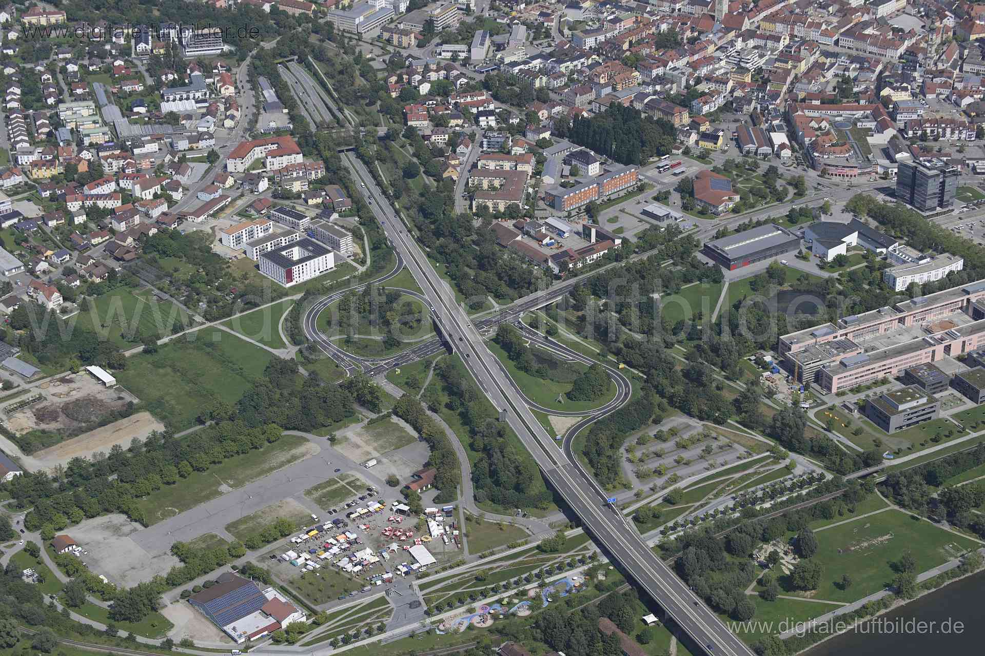 Luftaufnahme Deggendorf Mitte in Deggendorf | Niederbayern, Bayern