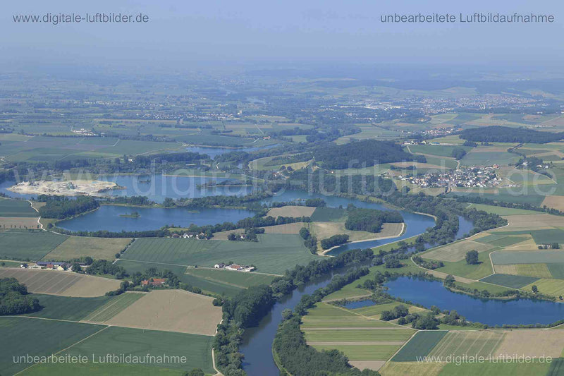 Luftaufnahme Alte Donau in Donauwörth | Schwaben, Bayern